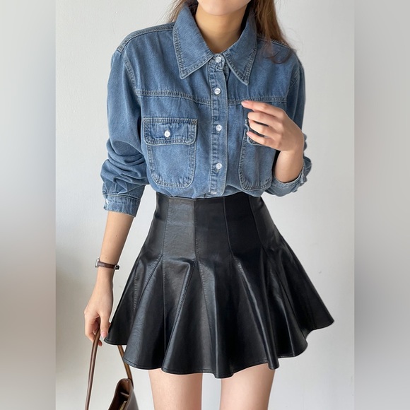 Leather skirt pants - Picture 6 of 6